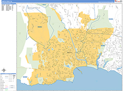Santa Cruz Wall Map Basic Style 2026